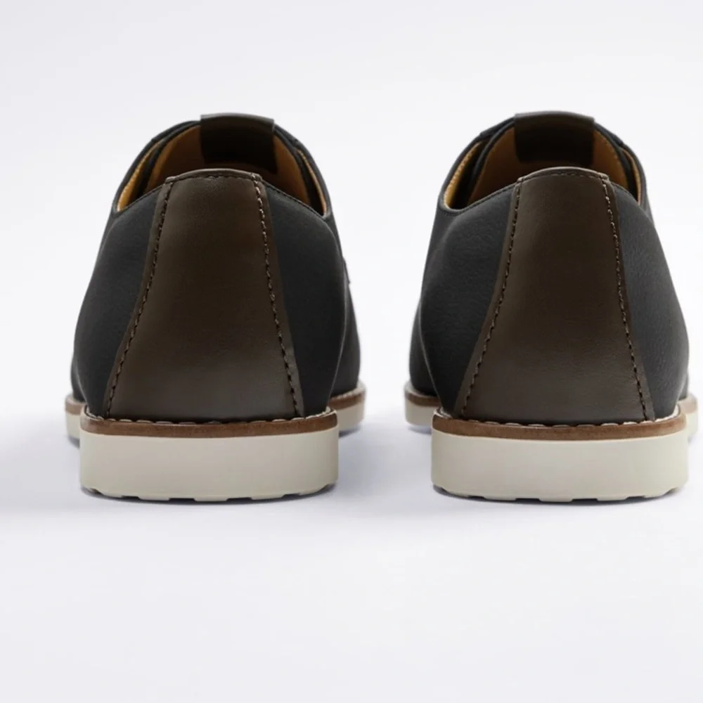 NWOT-Zara LACE-UP NAVY SHOES. EU 40.  Men US 7